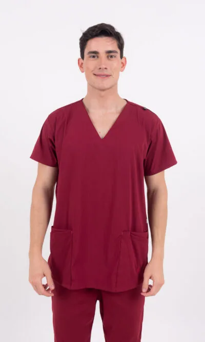 Chaquetilla Hombre Lisa Full Bordo CORE SPANDEX