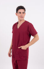 Chaquetilla Hombre Lisa Full Bordo CORE SPANDEX - Image 2