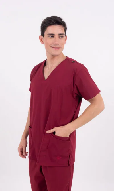 Chaquetilla Hombre Lisa Full Bordo CORE SPANDEX