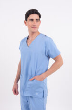 Chaquetilla Hombre Lisa Full Celeste CORE SPANDEX - Image 2