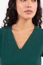 Chaquetilla Mujer Lisa Verde Ingles CORE SPANDEX - Image 5