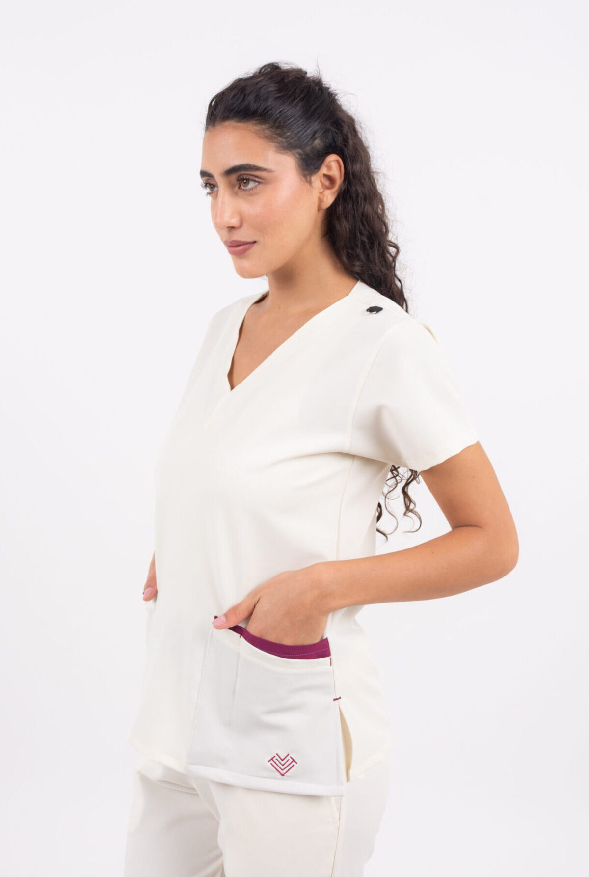 Chaquetilla Mujer Lisa Marfil TECNO SPANDEX - Imagen 2