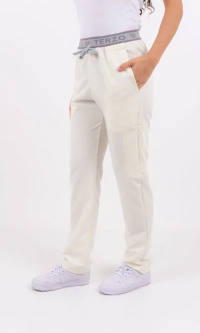 Pantalon Unisex Brand Pocket Marfil TECNO SPANDEX