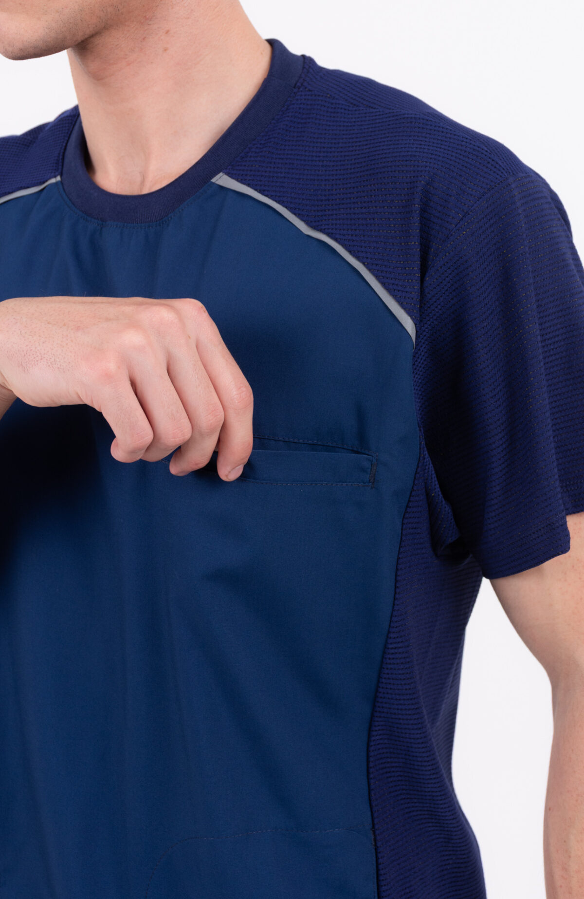 Chaquetilla Hombre Comfy Marino ARCIEL con MICROPERFORADO SPANDEX - Image 4