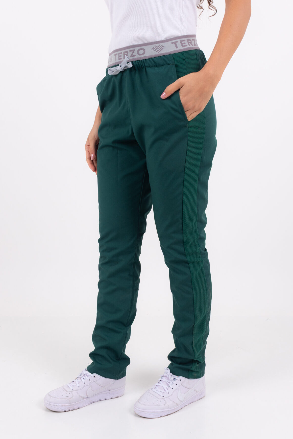 TRZ-709 Pantalon Unisex Brand Comfy Verde Ingles ARCIEL con MICROPERFORADO SPANDEX - Image 1