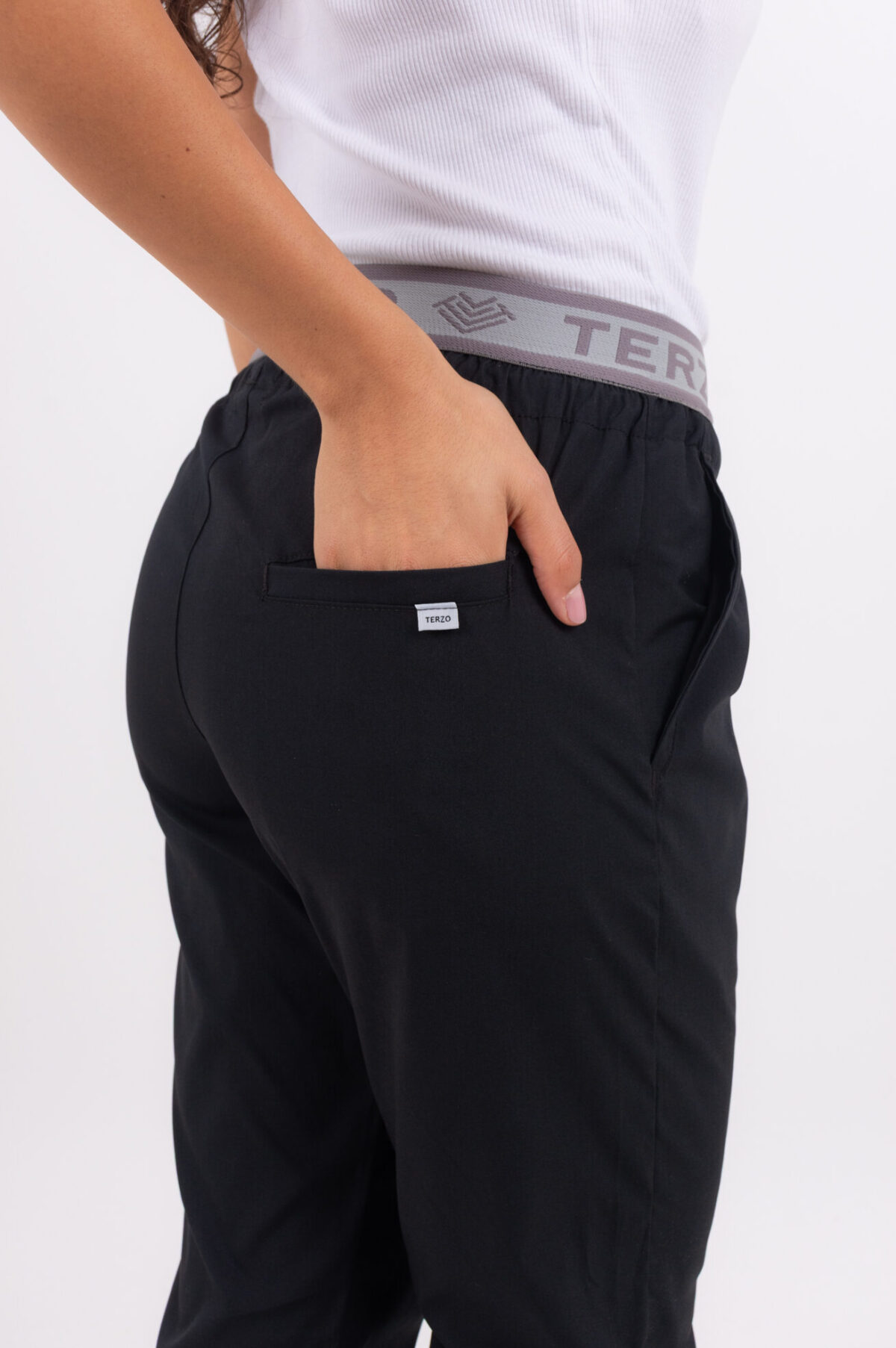 Pantalon Unisex Brand Pocket Negro CORE SPANDEX - Imagen 4