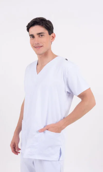 Chaquetilla Hombre Lisa Full Blanco Core Spandex