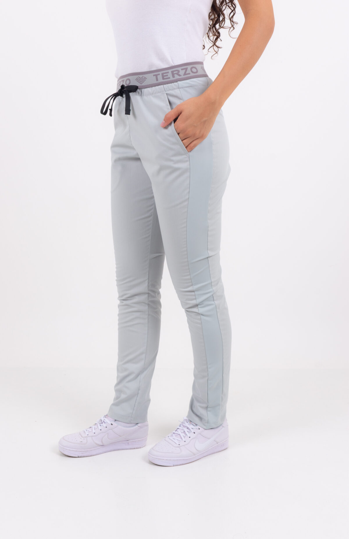 TRZ-240 Pantalon Unisex Brand Shapy Gris Perla ARCIEL con JERSEY SPANDEX - Image 1