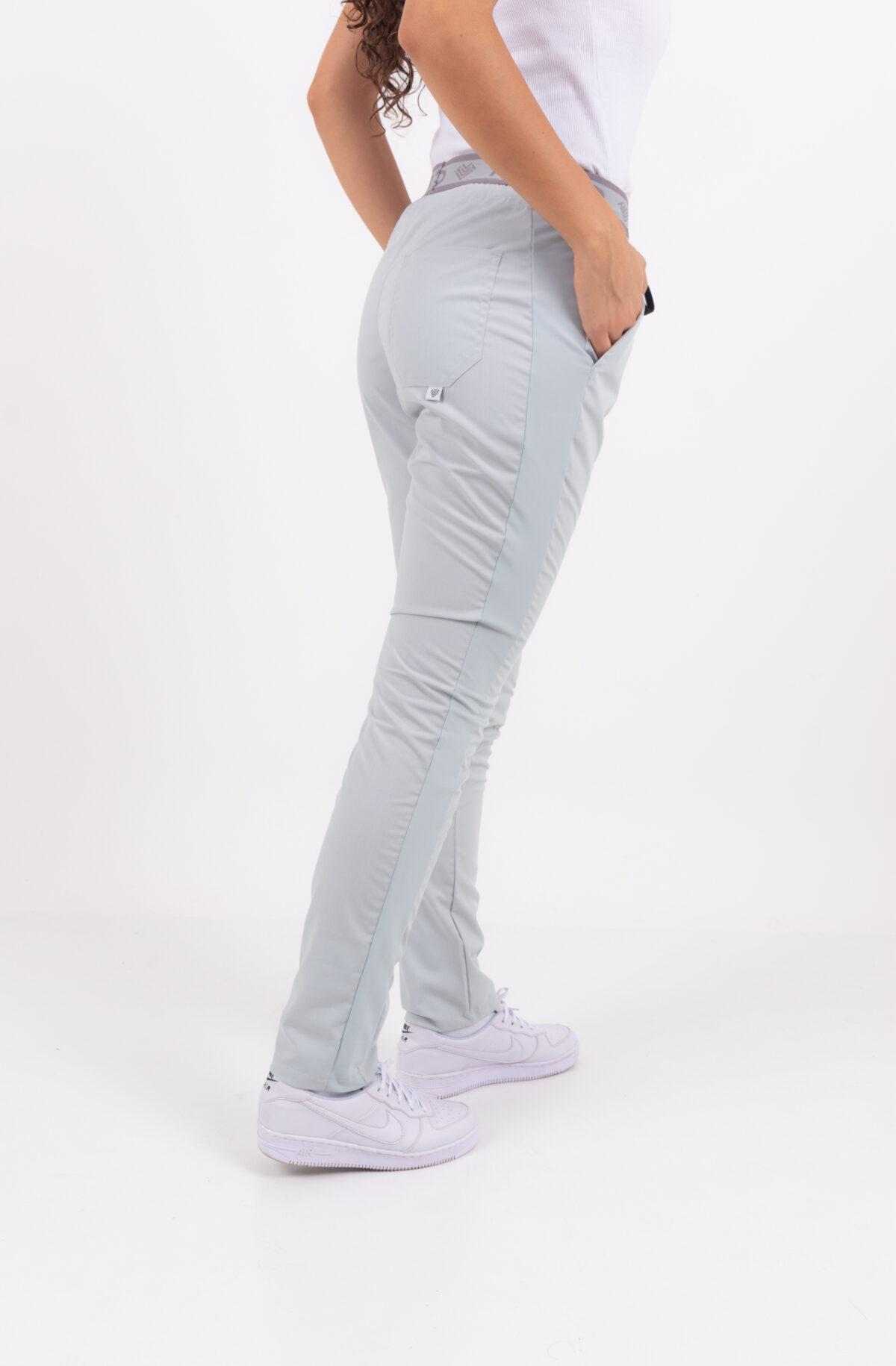 Pantalon Unisex Brand Shapy Gris Perla ARCIEL con JERSEY SPANDEX - Image 2