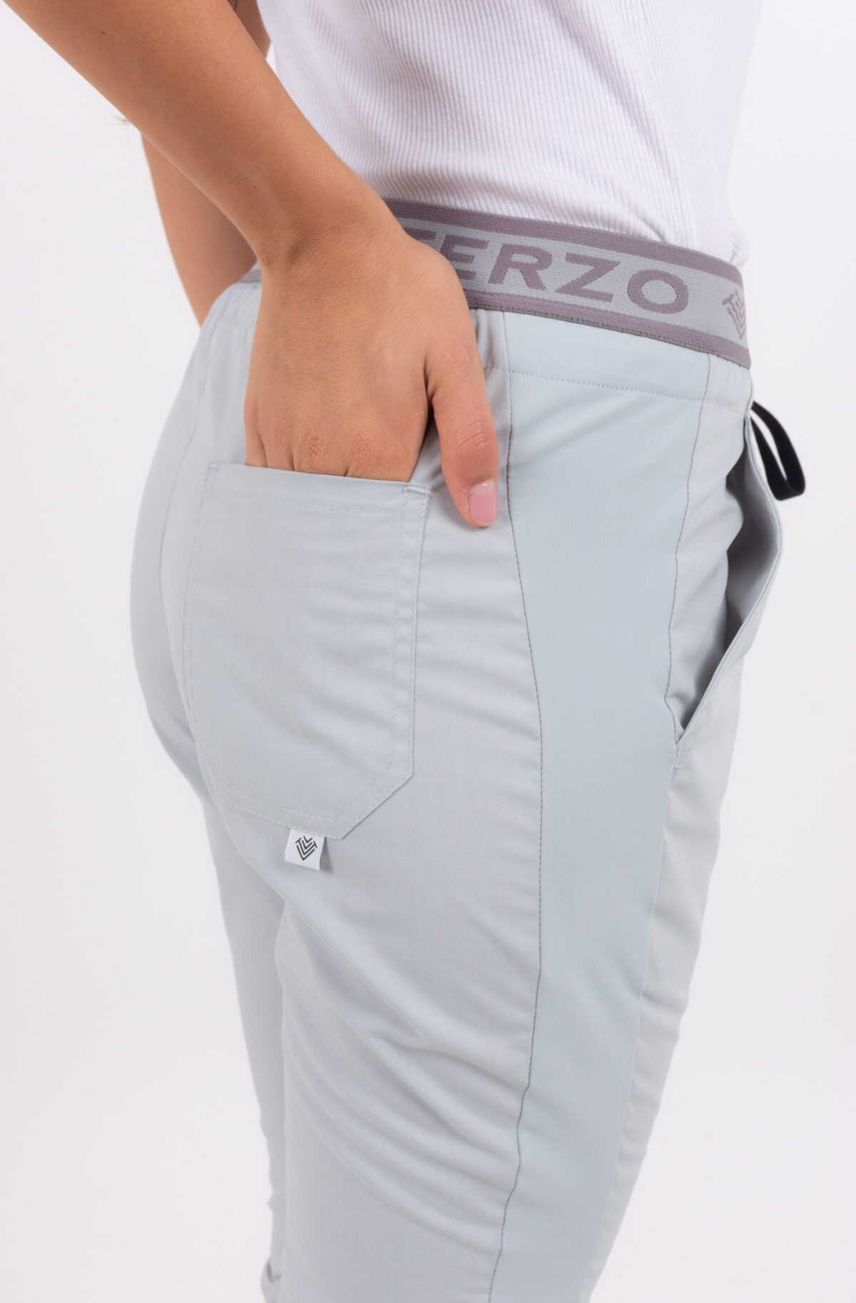 Pantalon Unisex Brand Shapy Gris Perla ARCIEL con JERSEY SPANDEX - Image 5