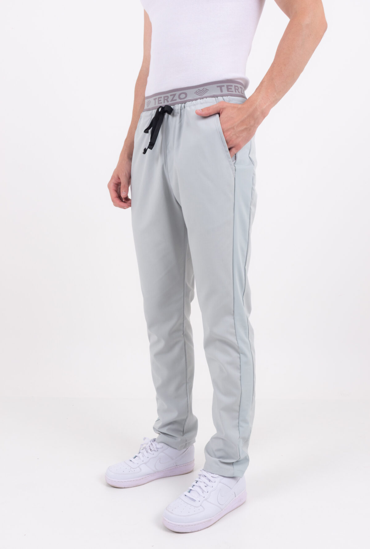 Pantalon Unisex Brand Shapy Gris Perla ARCIEL con JERSEY SPANDEX - Image 8