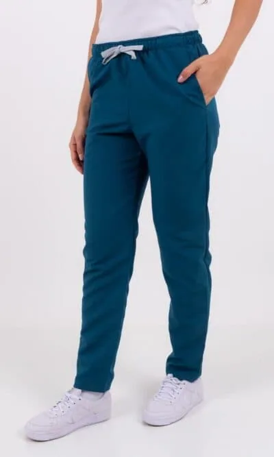 Pantalón médico unisex color petróleo tela DOTEX Terzo Indumentaria