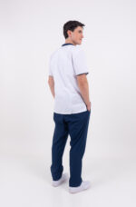 Chaquetilla Hombre Mao Blanco-Azul CORE SPANDEX - Image 5