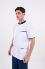 Chaquetilla Hombre Mao Blanco-Azul CORE SPANDEX - Image 3