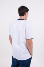 Chaquetilla Hombre Mao Blanco-Azul CORE SPANDEX - Image 2