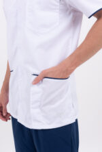 Chaquetilla Hombre Mao Blanco-Azul CORE SPANDEX - Image 8