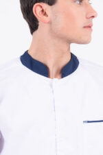 Chaquetilla Hombre Mao Blanco-Azul CORE SPANDEX - Image 6
