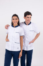 Chaquetilla Hombre Mao Blanco-Azul CORE SPANDEX - Image 10