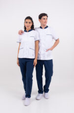 Chaquetilla Hombre Mao Blanco-Azul CORE SPANDEX - Image 9