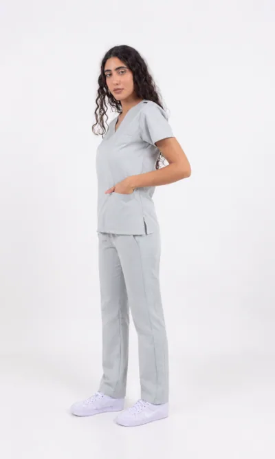 Pantalon Unisex Brand Shapy Gris Perla ARCIEL con JERSEY SPANDEX