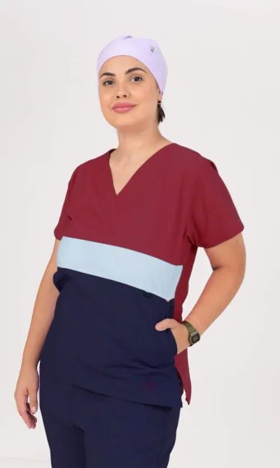 Chaquetilla Mujer Tricolor Bordo ARCIEL