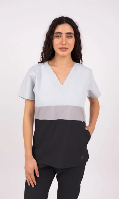 Chaquetilla Mujer Tricolor Gris y Negro ARCIEL
