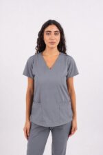 Chaquetilla Mujer Lisa Gris CORE SPANDEX