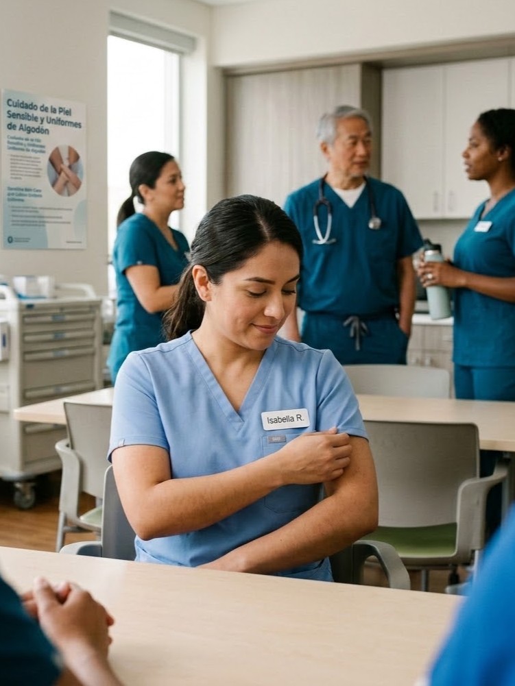 telas hipoalergénicas ropa médica